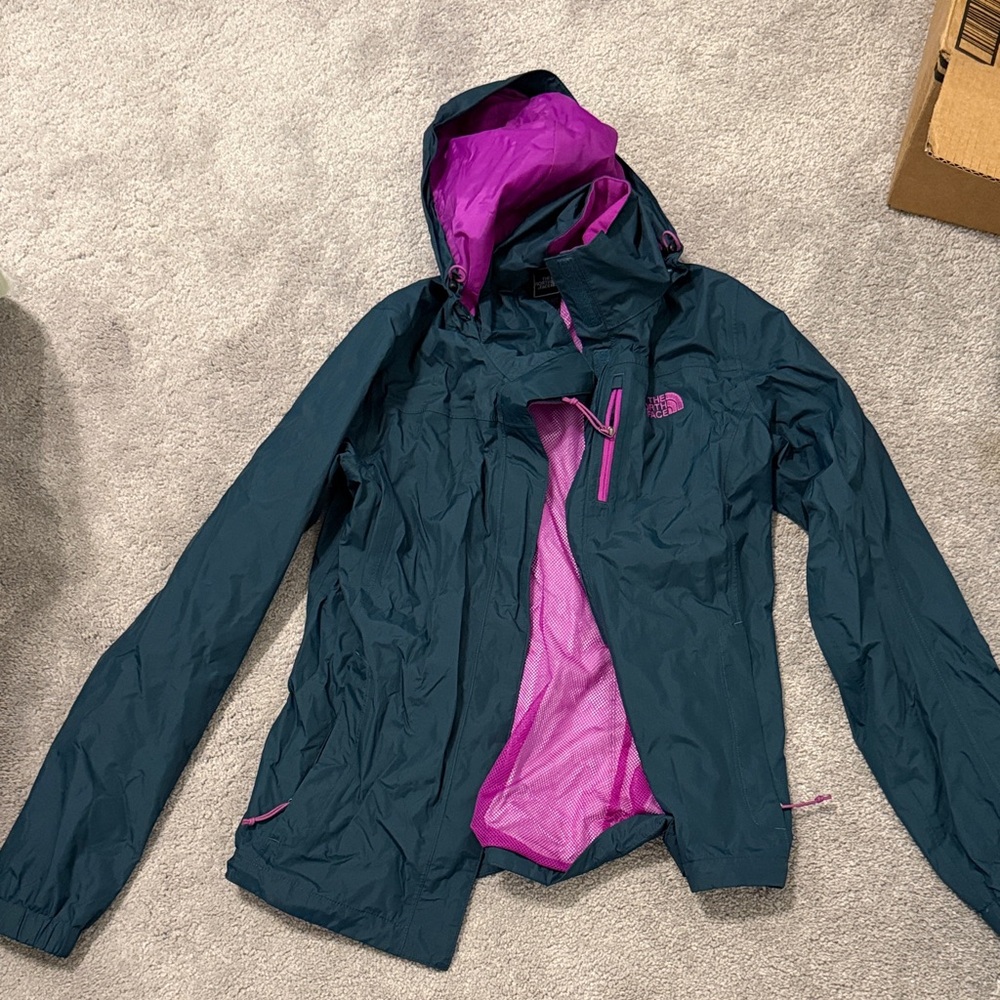 The North Face Women's Dark Blue and Magenta Jacket